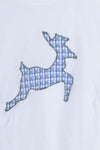 Trachtenkind Shirt Springender Hirsch Weiß