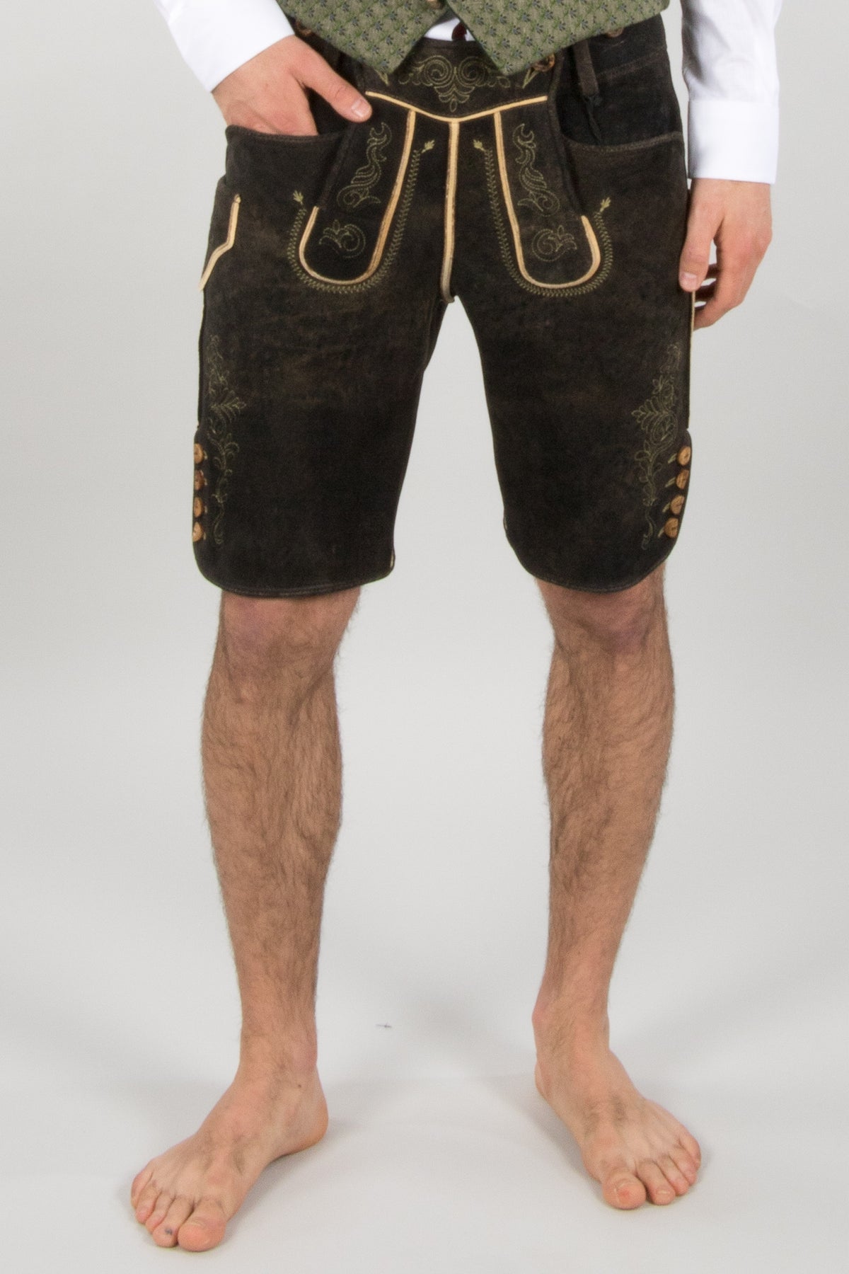 Meindl Hirschlederhose Rupertus Vorderansicht | Meindl Lederhose Rupertus front view