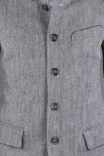 2964 Garmisch Trachtenjanker Nikodemus grau Getragen | 2964 Garmisch traditional jacket Nikodemus grey worn
