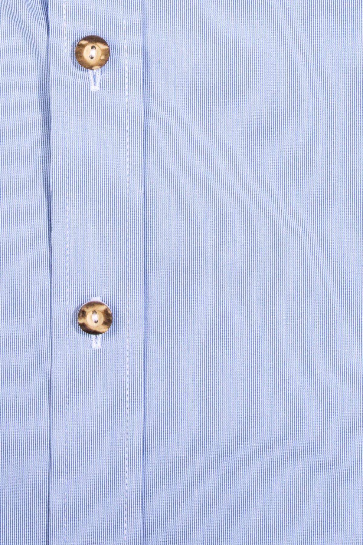 Almliebe Trachtenhemd Stehkragen Blau gestreift Detail | Almliebe Trachtenhemd Stehkragen Blue striped detail