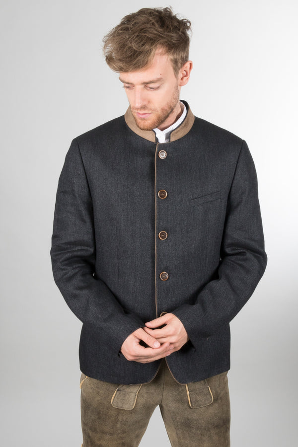 Poldi Sakko Nenzing anthrazit Vorderansicht | Poldi Trachten suit jacket Nenzing anthracite front view