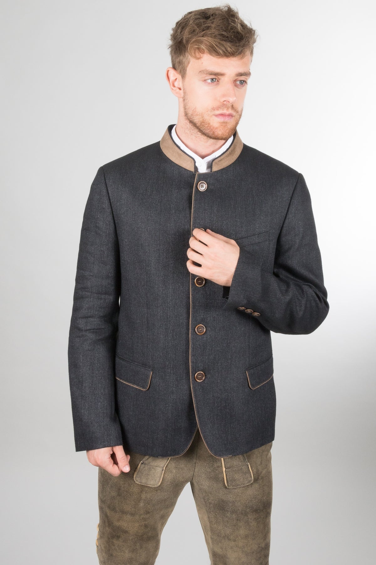 Poldi Sakko Nenzing anthrazit Getragen | Poldi Trachten suit jacket Nenzing anthracite worn