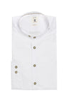 Pure Trachtenhemd weiß gestreift Vorderansicht | Pure Traditional Shirt white striped front view