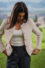 Alpe Piano Trachtenjacke Boucle Fedora creme