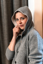 Alpe Piano Kapuzenjanker Angie grau