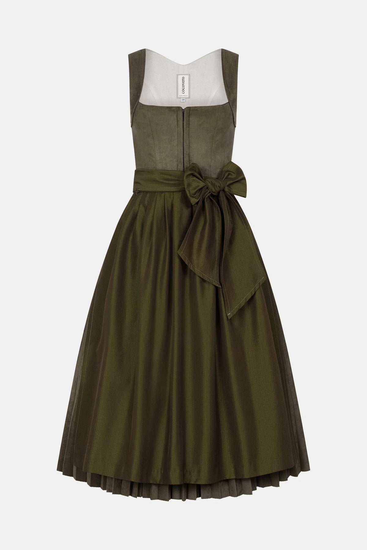 CocoVero Dirndl Hermine Plissee Oliv