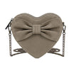 Alpenflüstern Tasche Samtherz mit Schleife taupe