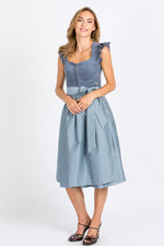 MarJo Dirndl Ansfelden in Blau Frontansicht 