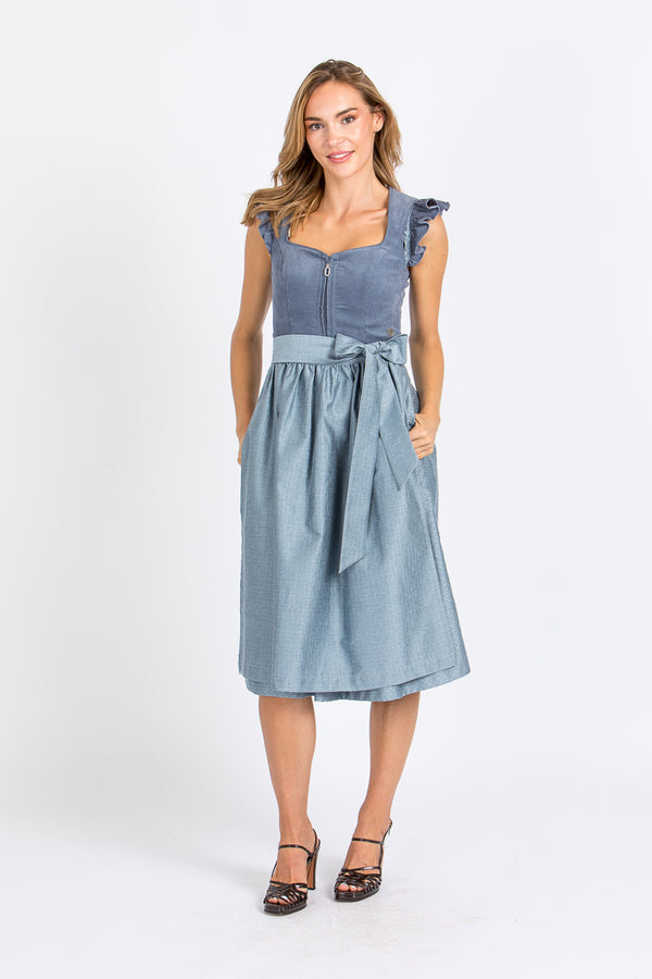 MarJo Dirndl Ansfelden in Blau Weitwinkel 