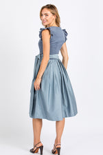 MarJo Dirndl Ansfelden in Blau Rückansicht 