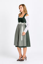MarJo Samtdirndl Berndorf Seitenansicht 
