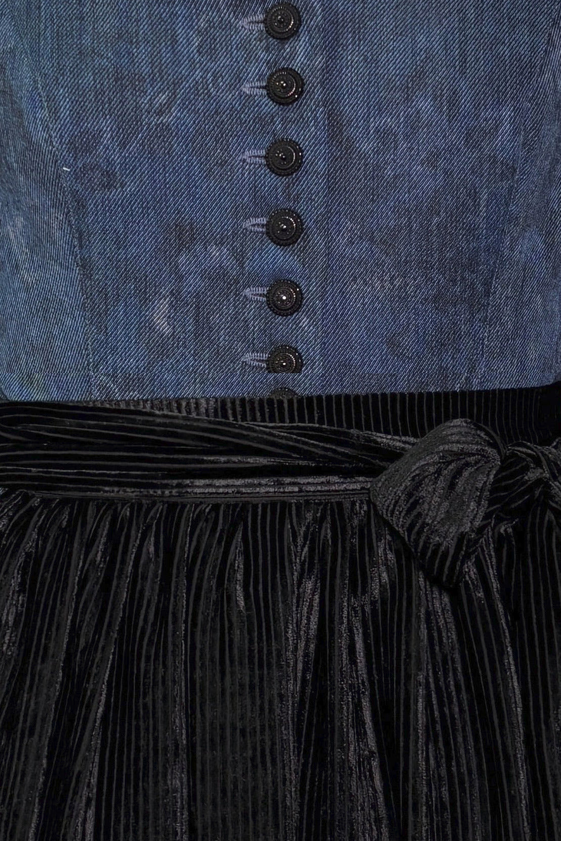 Almliebe Ärmeldirndl Rosmarie jeansblau