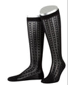 Lusana Damen Trachtenstrümpfe L6665 schwarz