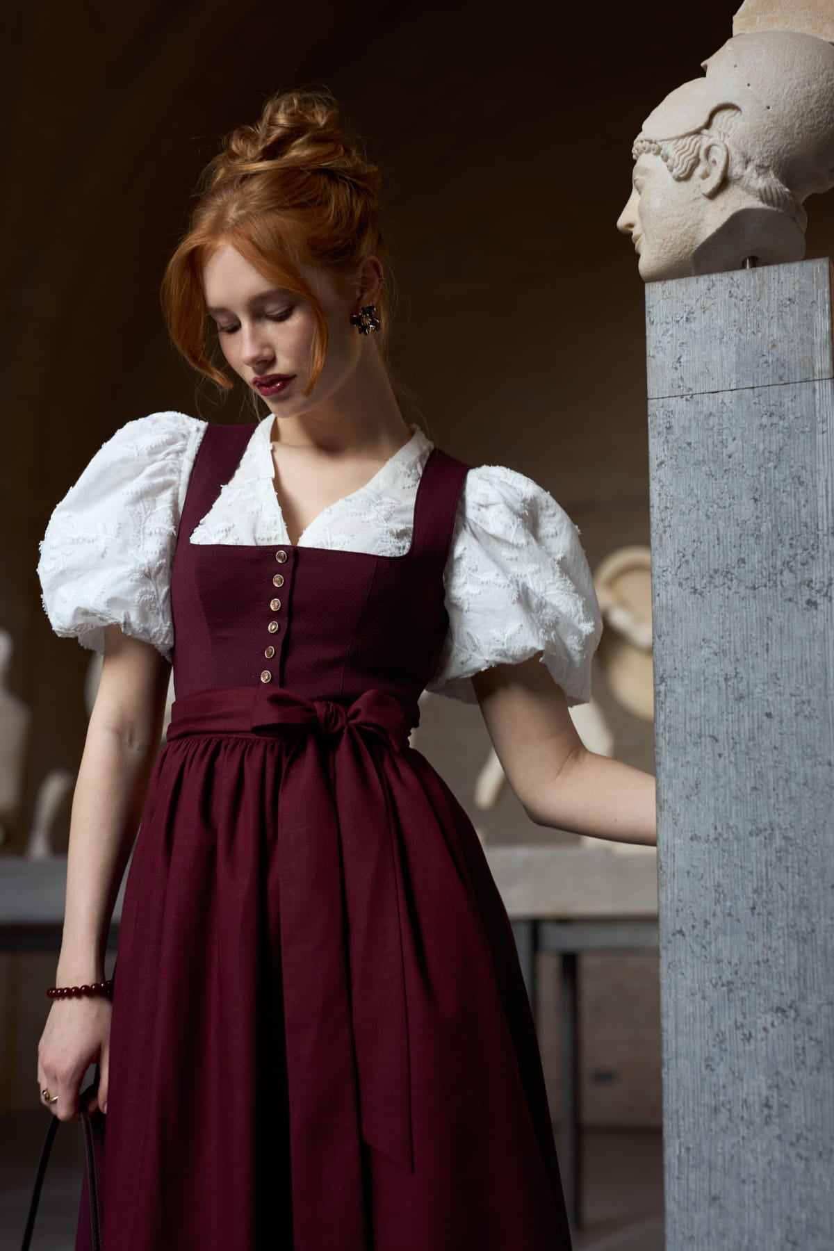 Madame Marie Dirndlbluse Isalda Puffarm
