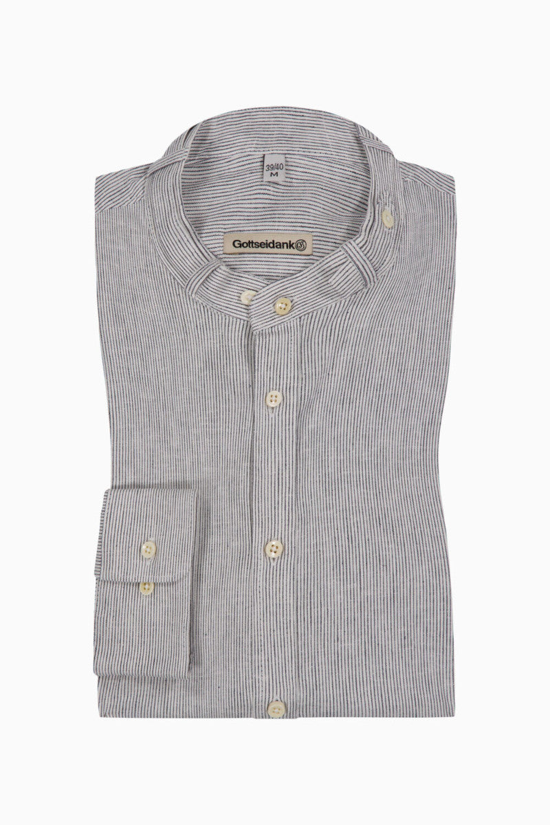 Gottseidank Trachtenhemd Lenz schwarzblau Vorderansicht | Gottseidank Bavarian shirt Lenz black blue front view