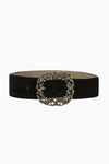 Gottseidank Trachtengürtel Gusti Samt Schwarz Vorderansicht | Gottseidank traditional belt Gusti velvet black front view