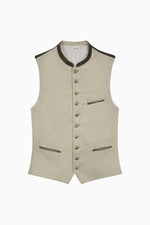 Gottseidank Trachtenweste Konstantin Desert Sage Detail | Gottseidank Mens Waistcoat Konstantin Desert Sage detail