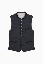 Gottseidank Trachtenweste Konstantin Petrolblau Detail | Gottseidank Mens Waistcoat Konstantin Petrol Blue detail
