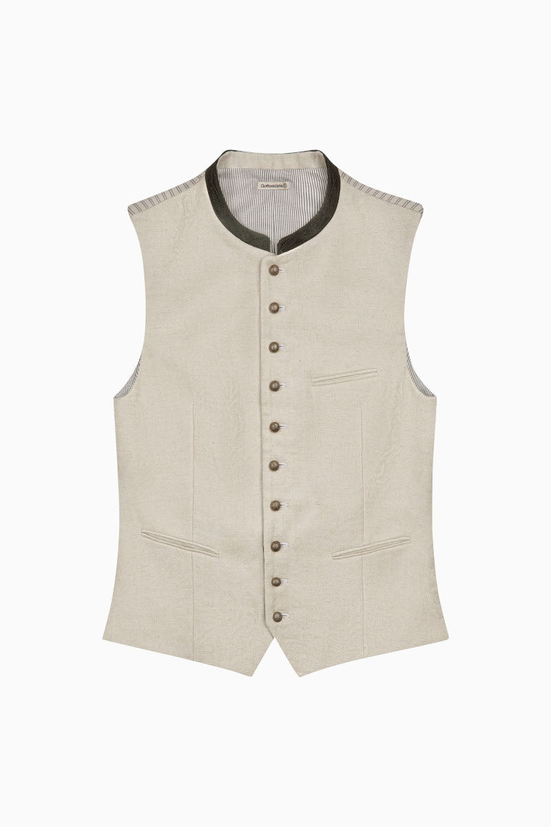 Gottseidank Trachtenweste Konstantin Perlmutt Detail | Gottseidank Mens Waistcoat Konstantin Pearl detail