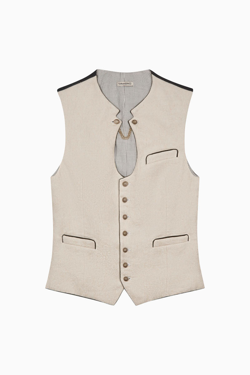 Gottseidank Miesbacher Weste Ignaz offwhite Detail | Gottseidank vest Ignaz off-white detail
