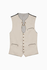 Gottseidank Miesbacher Weste Ignaz offwhite Detail | Gottseidank vest Ignaz off-white detail