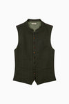 Gottseidank Trachtenweste Konstantin Rosmarin Vorderansicht | Gottseidank traditional vest Konstantin rosemary front view