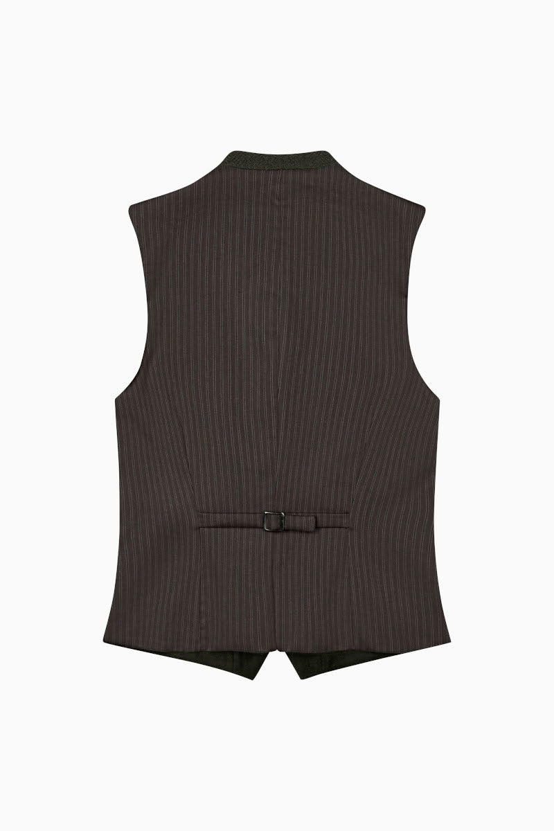 Gottseidank Trachtenweste Konstantin Rosmarin Rückansicht | Gottseidank traditional vest Konstantin rosemary back view
