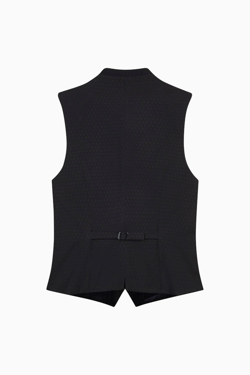 Gottseidank Trachtenweste Konstantin Schwarzblau Detail | Gottseidank Mens Waistcoat Konstantin Black Blue detail