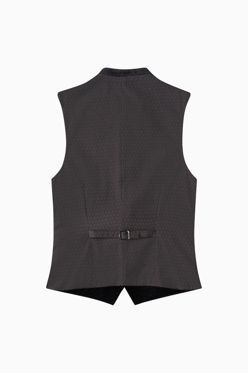 Gottseidank Trachtenweste Konstantin schwarz Rückansicht | Gottseidank traditional vest Konstantin black back view