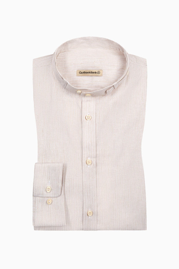 Gottseidank Trachtenhemd Lenz camel Vorderansicht | Gottseidank Trachten Shirt Lenz camel front view