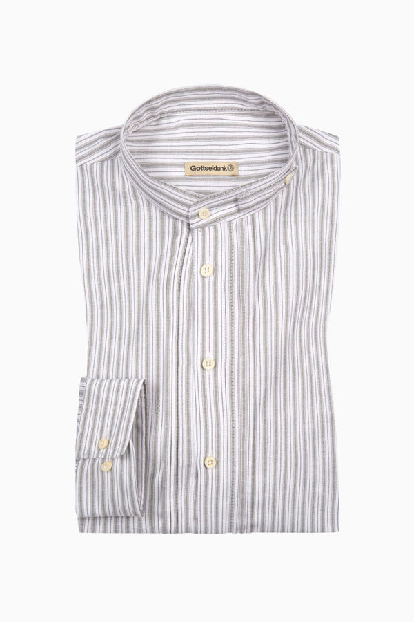 Gottseidank Pfoadhemd graugrün Vorderansicht | Gottseidank Traditional Shirt grey green front view
