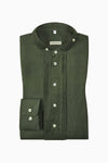 Gottseidank Schlupfhemd Pfoad Tanne Vorderansicht | Gottseidank linen pullover shirt Pfoad fir green front view
