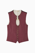 Gottseidank Miesbacher Weste Ignaz preiselbeer Getragen | Gottseidank Miesbacher vest Ignaz cranberry worn