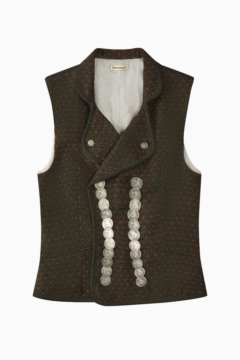 Gottseidank Kutschergilet Benedikt rosmarin Getragen | Gottseidank coachman vest Benedikt rosemary worn
