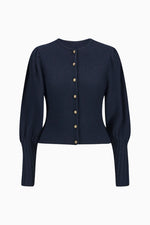 Gottseidank Strickjacke Gisela marine Vorderansicht | Gottseidank knit jacket Gisela navy front view