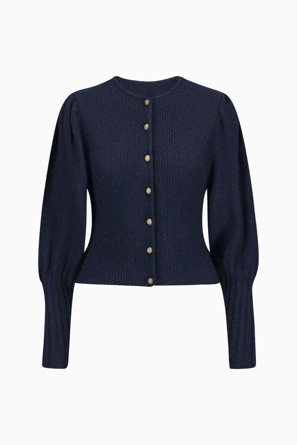 Gottseidank Strickjacke Gisela marine Vorderansicht | Gottseidank knit jacket Gisela navy front view