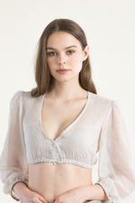 Alissa by Kinga Mathe Dirndlbluse Lea puder Vorderansicht | Alissa by Kinga Mathe dirndl blouse Lea blush front view