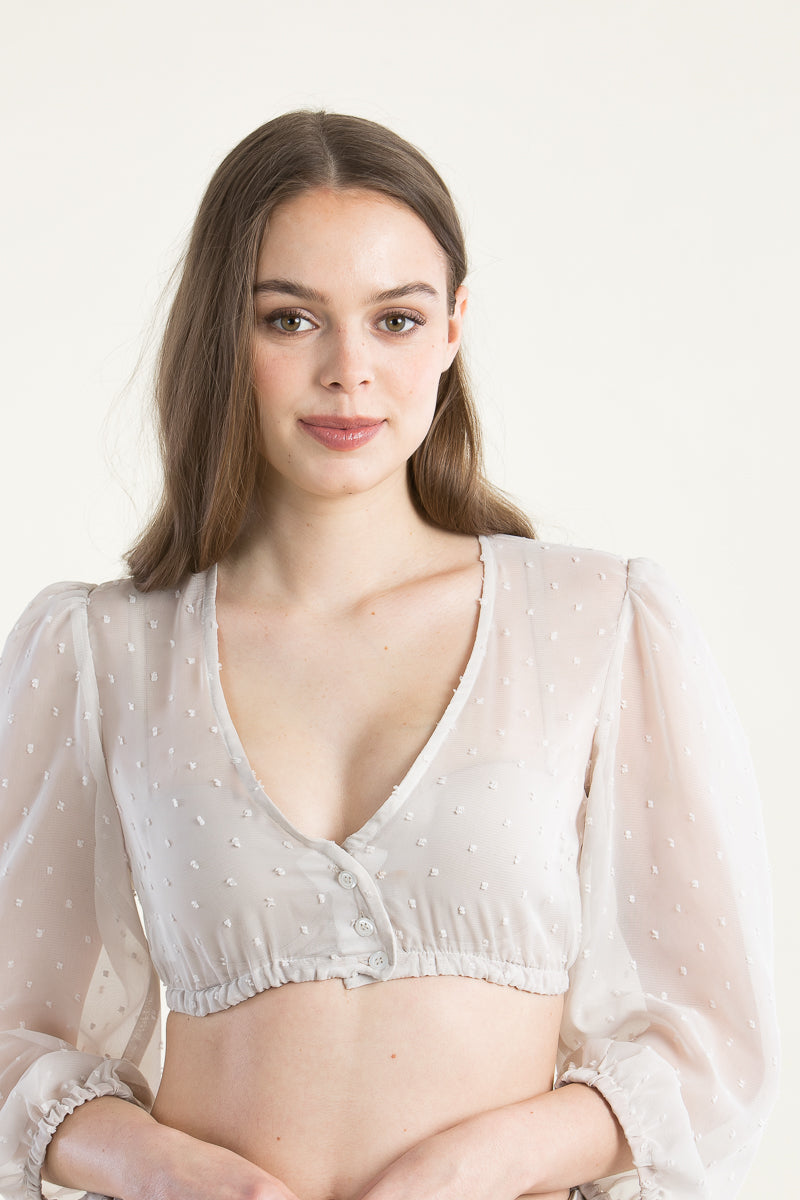 Alissa by Kinga Mathe Dirndlbluse Lea puder Getragen | Alissa by Kinga Mathe dirndl blouse Lea blush worn