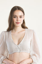 Alissa by Kinga Mathe Dirndlbluse Lea puder Getragen | Alissa by Kinga Mathe dirndl blouse Lea blush worn