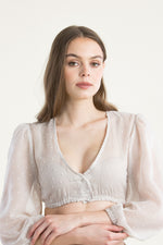 Alissa by Kinga Mathe Dirndlbluse Lea puder Detail | Alissa by Kinga Mathe dirndl blouse Lea blush detail