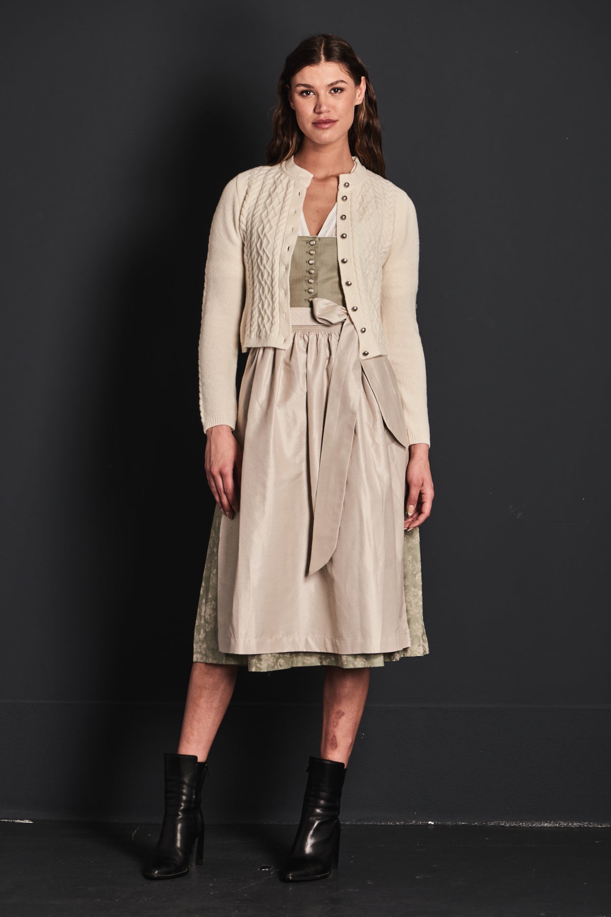 Alissa Strickjacke ivory Rückansicht | Alissa Knit Cardigan ivory back view