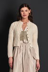 Alissa Strickjacke ivory Vorderansicht | Alissa Knit Cardigan ivory front view