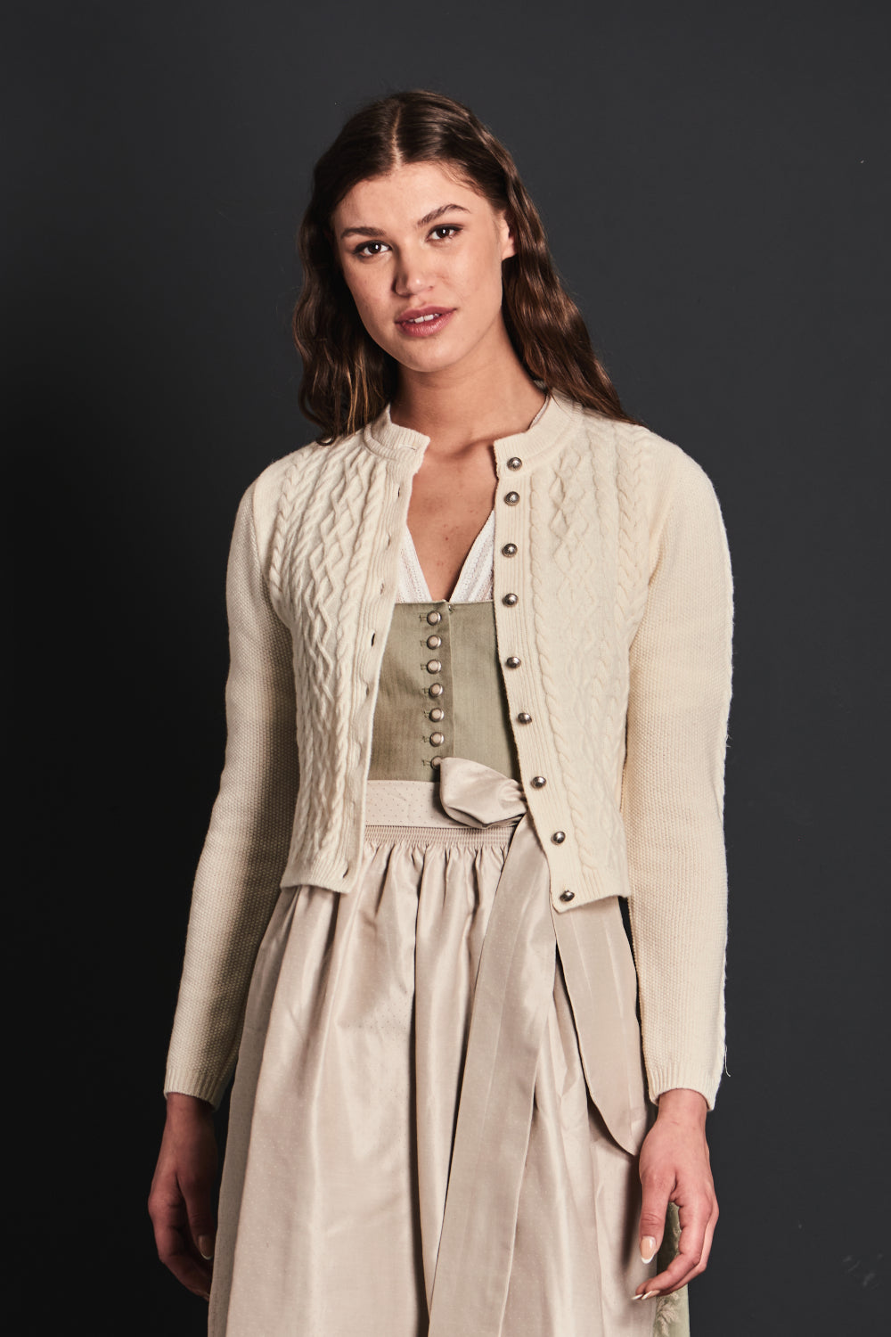 Alissa Strickjacke ivory Detail | Alissa Knit Cardigan ivory detail