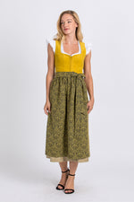 Almliebe Dirndl Cordula gelb Detail | Almliebe Dirndl Cordula yellow detail