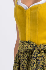 Almliebe Dirndl Cordula gelb Detail | Almliebe Dirndl Cordula yellow detail