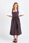 Almliebe Dirndl Amalie in Violet in der Vorderansicht