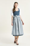 Almliebe Dirndl Cordula hellblau Vorderansicht | Almliebe Dirndl Cordula light blue front view