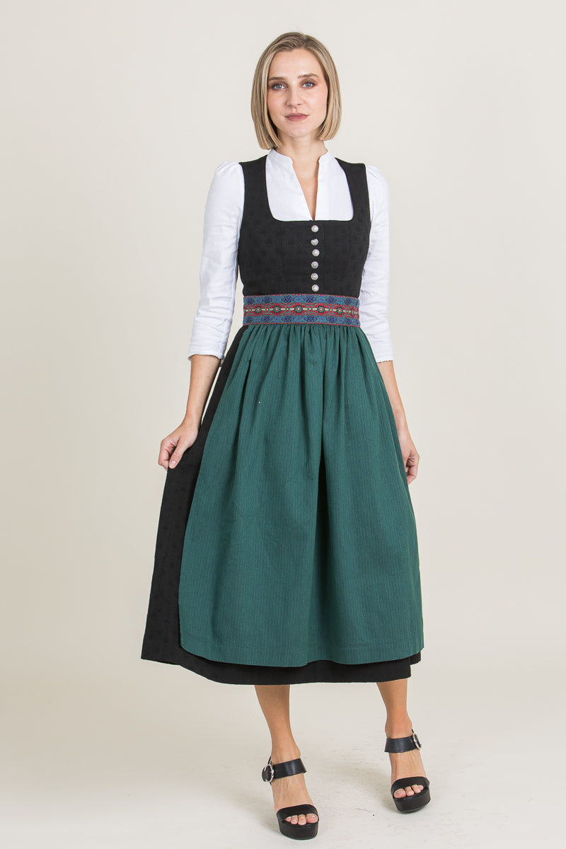 Almliebe Dirndl Deife Danz schwarz Rückansicht | Almliebe Dirndl Deife Danz black back view