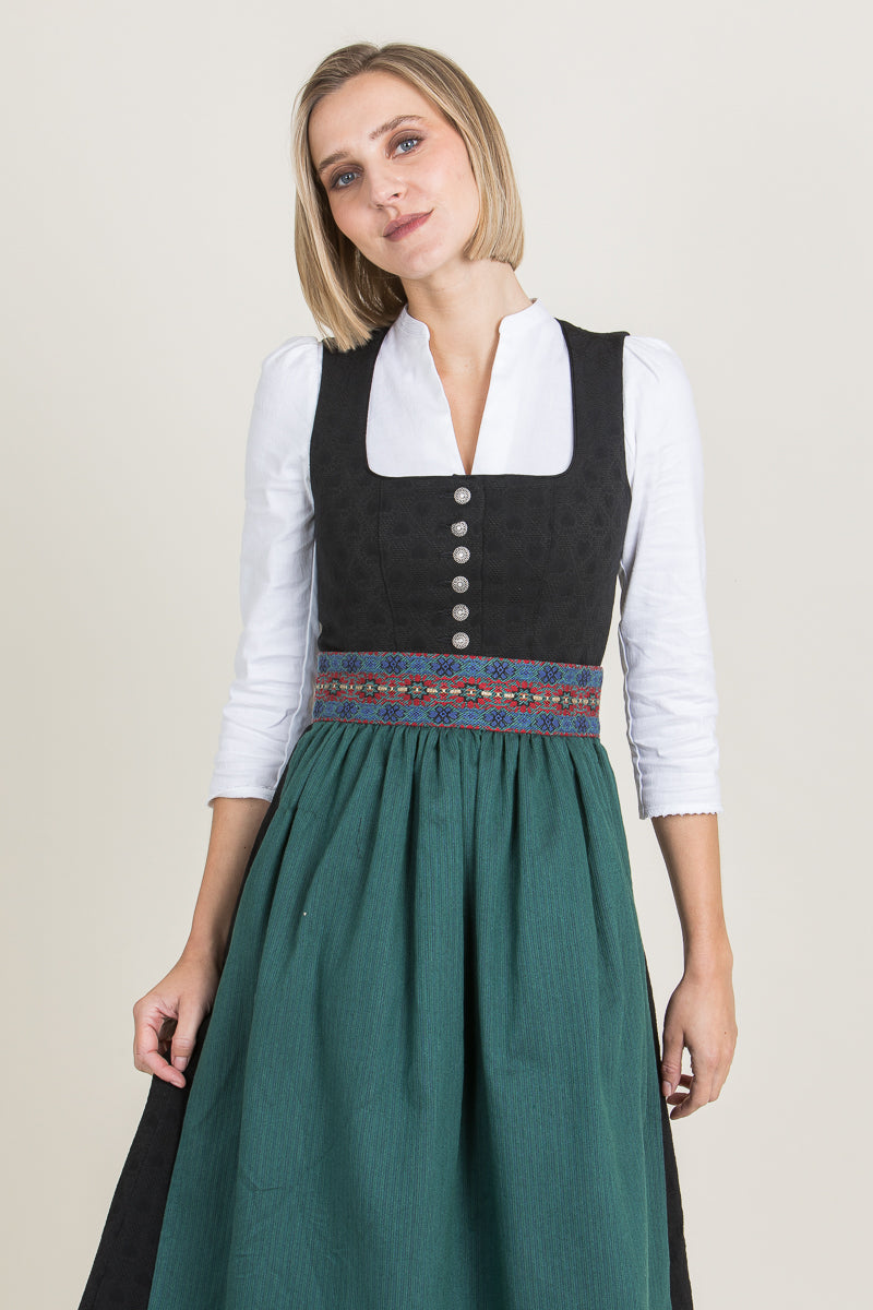 Almliebe Dirndl Deife Danz schwarz Detail | Almliebe Dirndl Deife Danz black detail