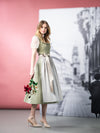 Almliebe Dirndl Eva mit Froschgoscherl grün